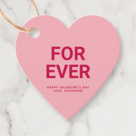 För alltid rosa hjärtats söta Alla hjärtans anpass Gåvor Etiketter
