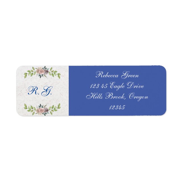 För alltid - två hjärtan - adressetikett Kärlek Returadress Etikett (Framsidan)