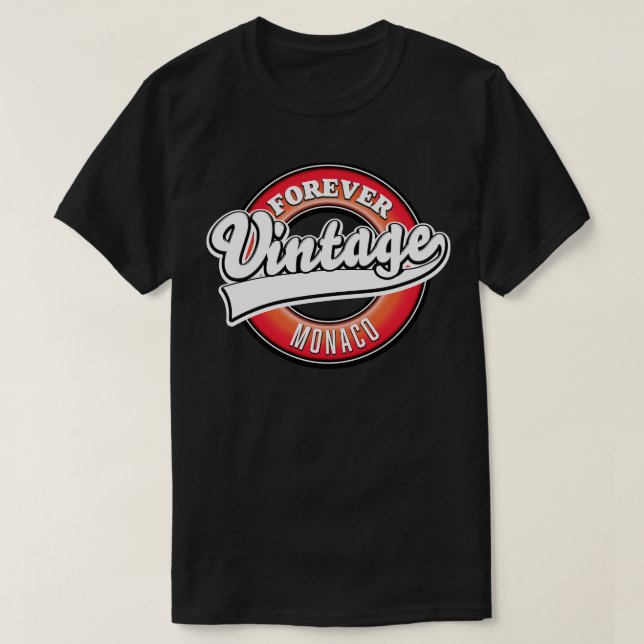 för alltid vintage Monaco T Shirt (Design framsida)