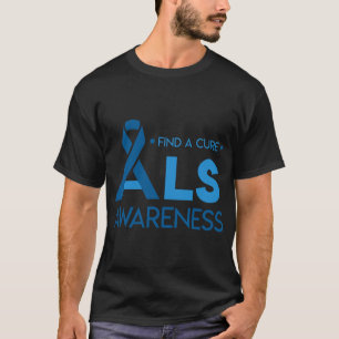 för ALS-medvetenhet i maj Blue Ribbon T Shirt