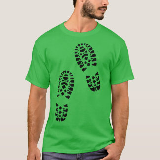 För älskare av vandrarkängor, fotavtryck t shirt