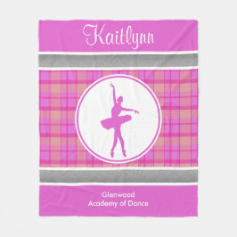 För älsklingpläd för personlig rosa dansare fleecefilt