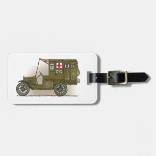 För ambulansbagage för vintage militär märkre bagagebricka