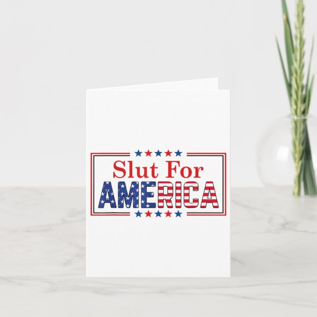 För Amerika 4:e juli Kort (Framsida)