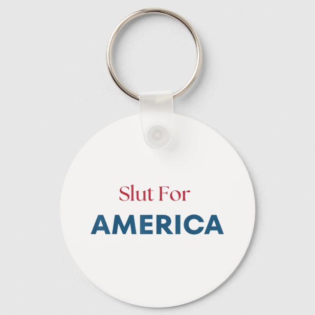 För Amerika 4:e juli patriotisk  Nyckelring (Framsida)