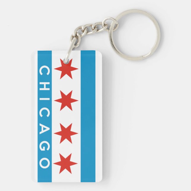 för Amerika för chicago stadsflagga namn text (Baksidan)