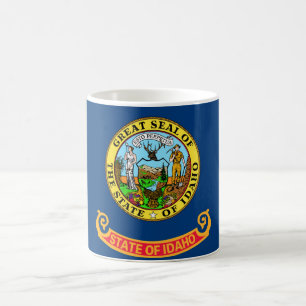 för Amerika för idaho statlig flagga enigt symbo Kaffemugg
