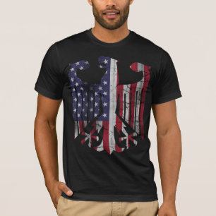 För amerikanarv för vintage tysk örn för flagg tröja