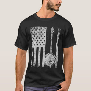 För amerikanska flagganBanjo för Banjo patriotis T Shirt