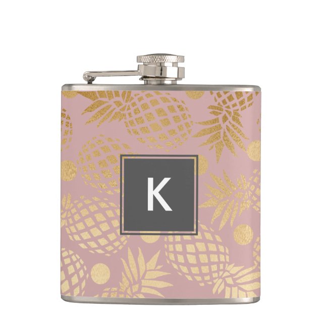 för ananasmönster för elegant faux guld- polka fickplunta (Framsidan)