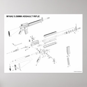 För anfallgevär för M16A2 5.56mm affisch