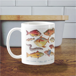 För Anglern - Vintage Fiskillustrationer Kaffemugg