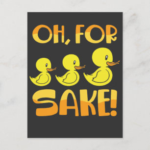 För Ankor Sake Anka Pun Rubber Duckies Vykort