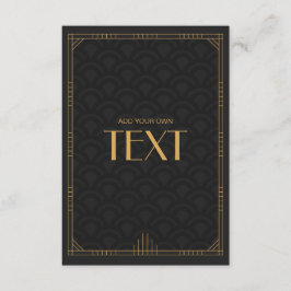 För anpassadebröllop för art déco tom inbjudan