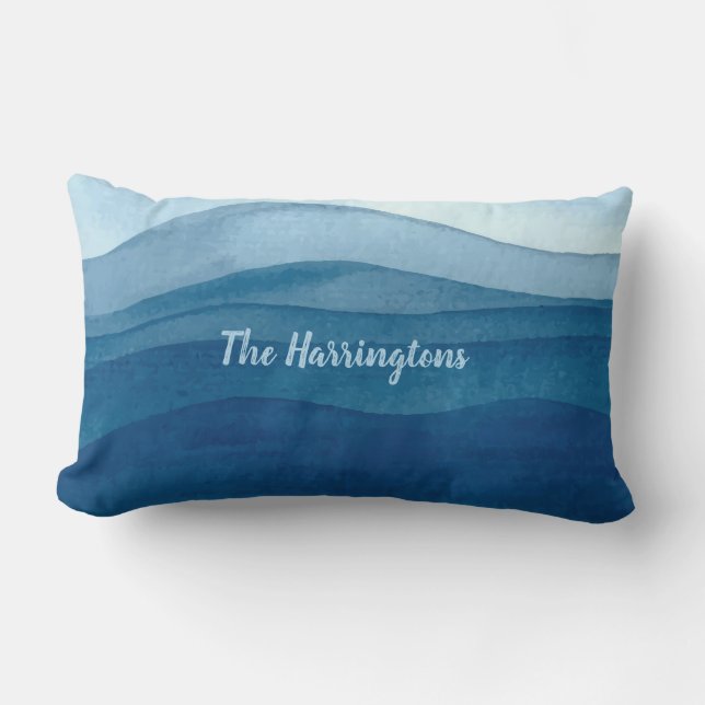 För anpassningsbarnamn för abstrakt vinkara lumbarkudde (Framsida)