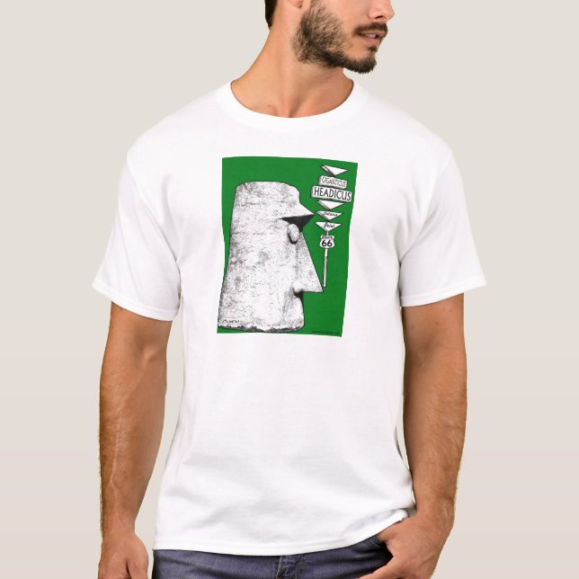 För Antares för Giganticus Headicus rutt 66 grönt Tee Shirt (Framsida)