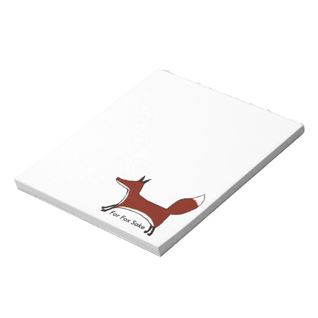 För Anteckningsblocket Fox Sake Anteckningsblock (Roterad)