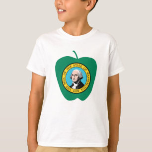 För Apple för roligt grön flagga stat Washingto Tee Shirt