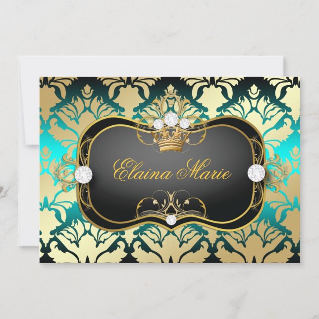 För AquaSass för 311 kolsvart Ciao Bella Inbjudningar (Framsida)