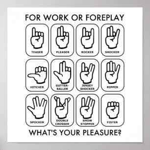 FÖR ARBETE ELLER FÖRSPEL (för lefties) Poster