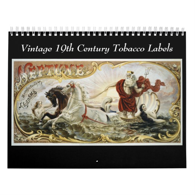 För århundradetobak för vintage 19th etiketter kalender (Omslag)