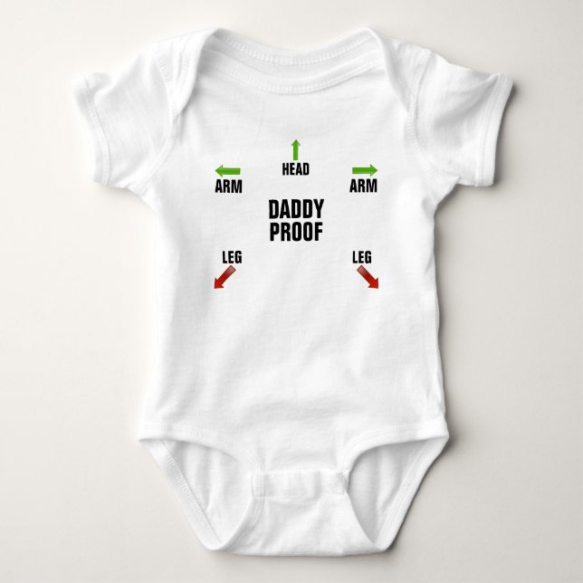 För armarmen för pappan lägger benen på ryggen det t-shirt (Framsida)