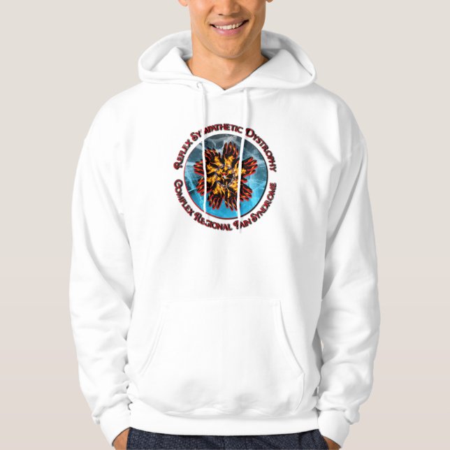 För armringglaciär för CRPS/RSD röd Hoodie för (Framsida)