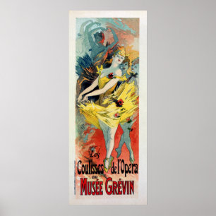 för art nouveaubalett för vintage franskt baner poster