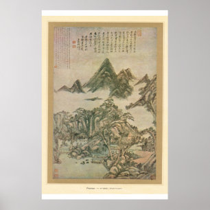 För asiatisk bygd för århundrade konstkines för poster