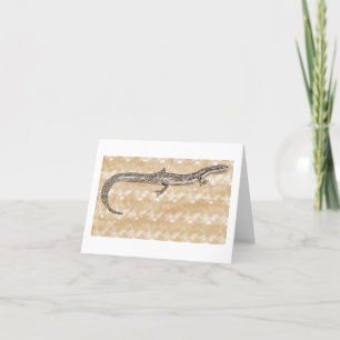 🦎 för asiatisk snake Eyed Skink Tack Kort