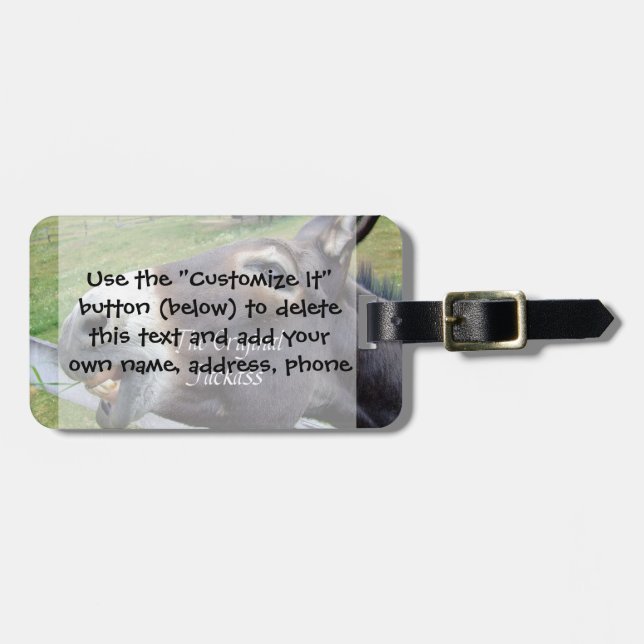 För åsnaMule för original- Jackass det roliga djur Bagagebricka (Horisontell Framsida)