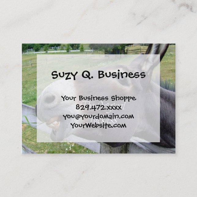 För åsnaMule för original- Jackass det roliga djur Visitkort (Framsida)