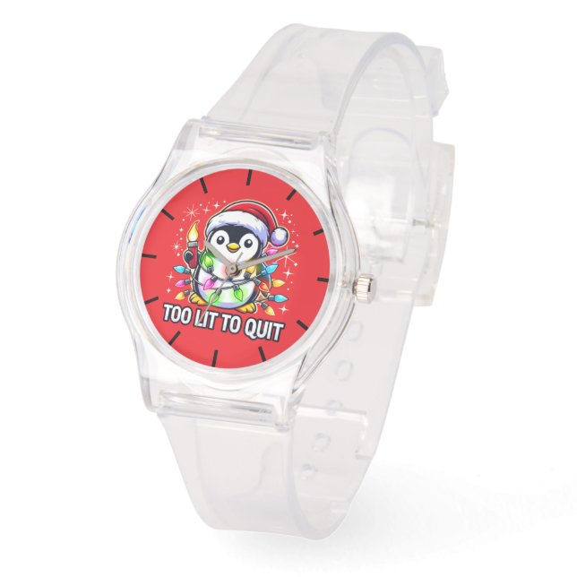 För att avsluta julpenguin armbandsur (Vinkel)