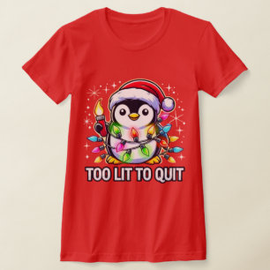 För att avsluta julpenguin t shirt