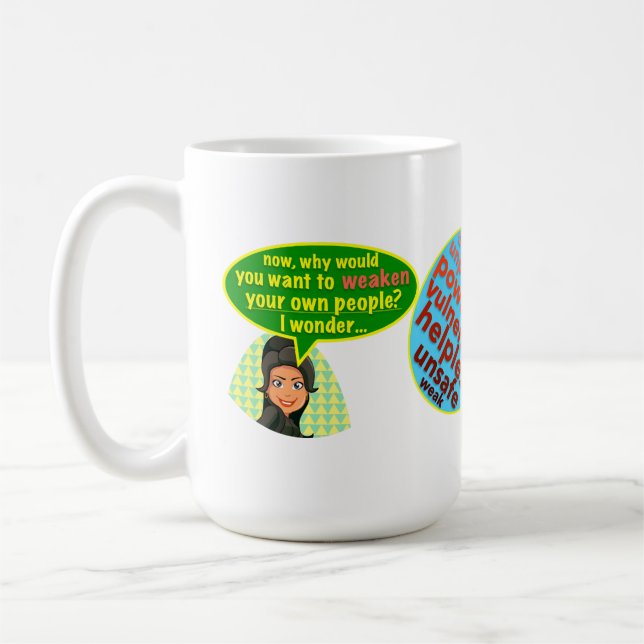 För att avväpna? kaffemugg (Vänster)