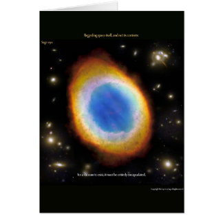 För att det ska finnas ett tomrum.. hälsningskort