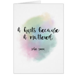 För att det spelade roll hälsningskort