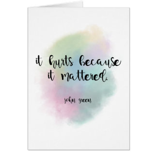 För att det spelade roll hälsningskort