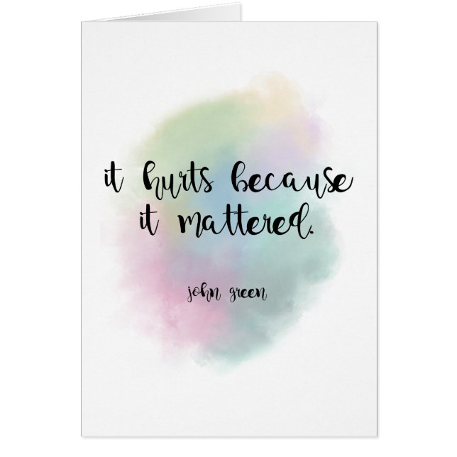 För att det spelade roll hälsningskort (Framsidan)