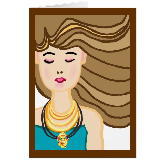 För att du är vacker hälsningskort (Framsidan)