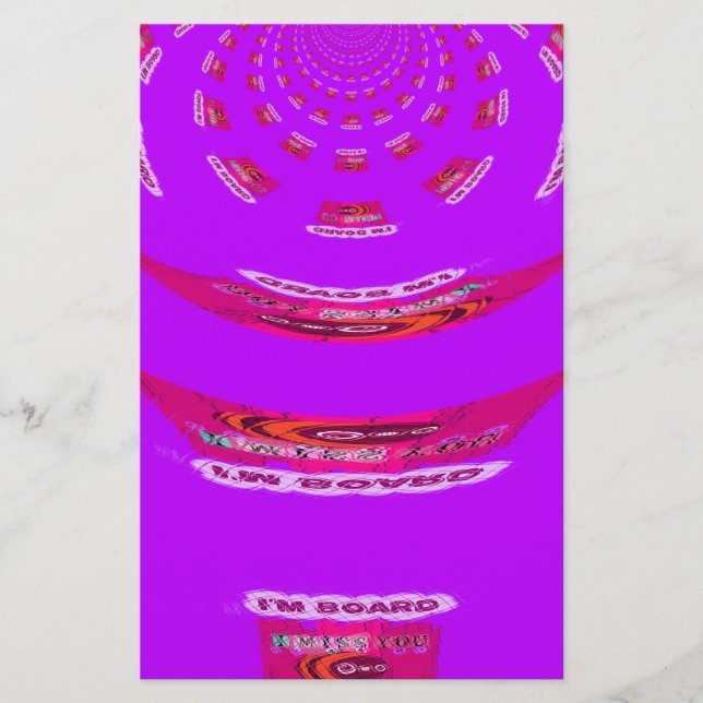 För att funny jag missar dig är jag uttråkad brevpapper (Framsida)