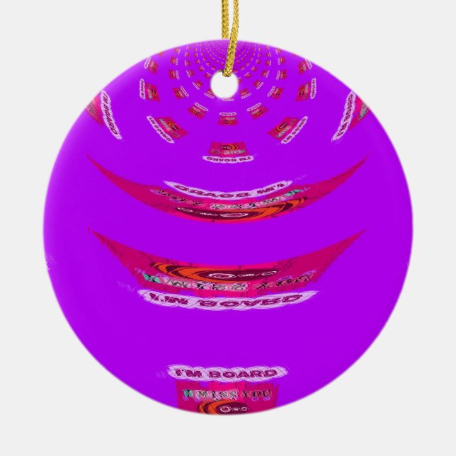 För att funny jag missar dig är jag uttråkad julgransprydnad keramik (Framsidan)