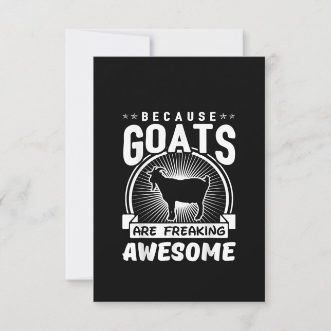 För att getter fryser Fantastisk,-funny Goat Kärle Tack Kort (Framsida)