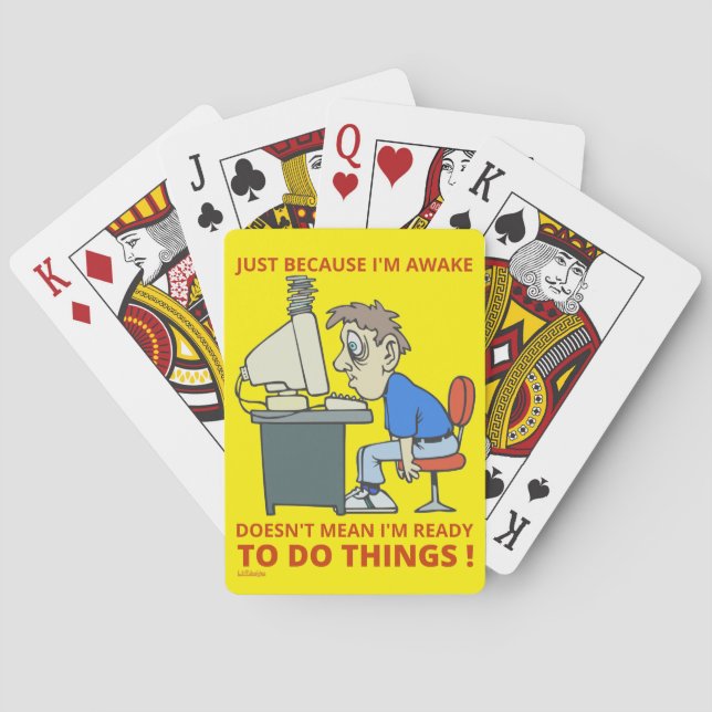 FÖR ATT JAG ÄR AWAKE INTE ELAK JAG ÄR REDO CASINOKORT (Baksidan)