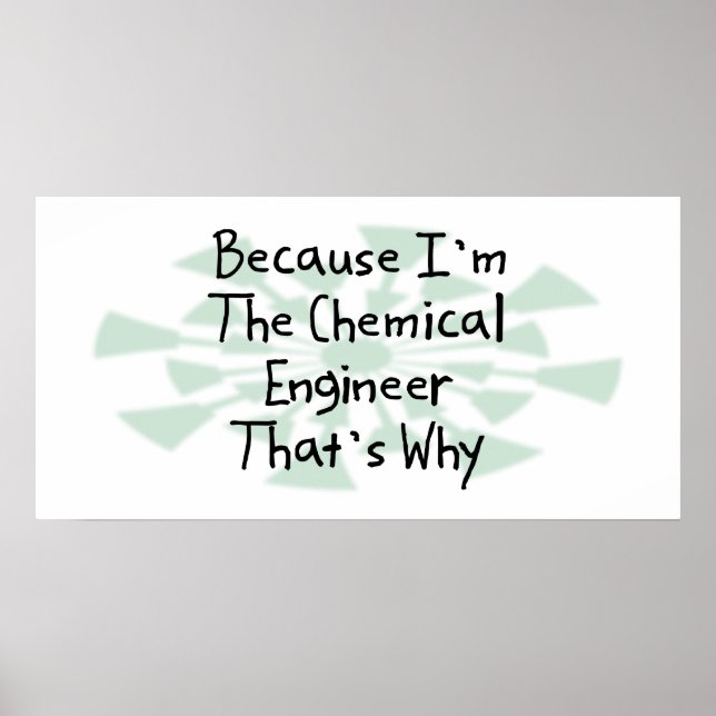 För att jag är Chemical Ingenjör Poster (Framsidan)