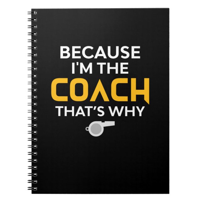 För att jag är coach... anteckningsbok (Framsidan)