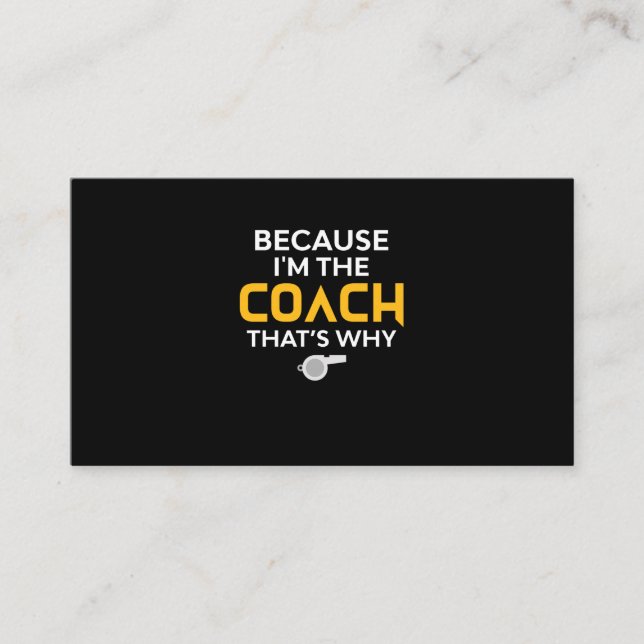 För att jag är coach... visitkort (Framsida)