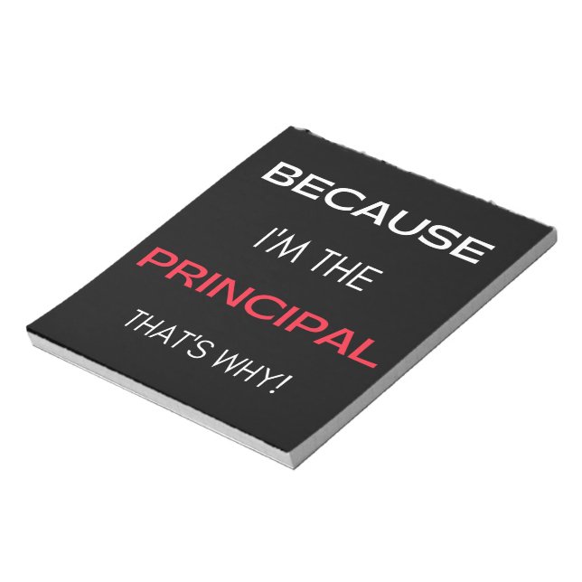 För att jag är huvudmannen.. anteckningsblock (Roterad)