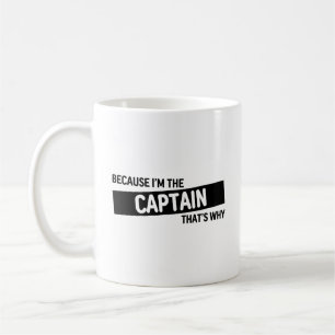 För att jag är kaptenen.. Funny kapten Kaffemugg