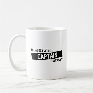För att jag är kaptenen.. | Funny kapten Kaffemugg